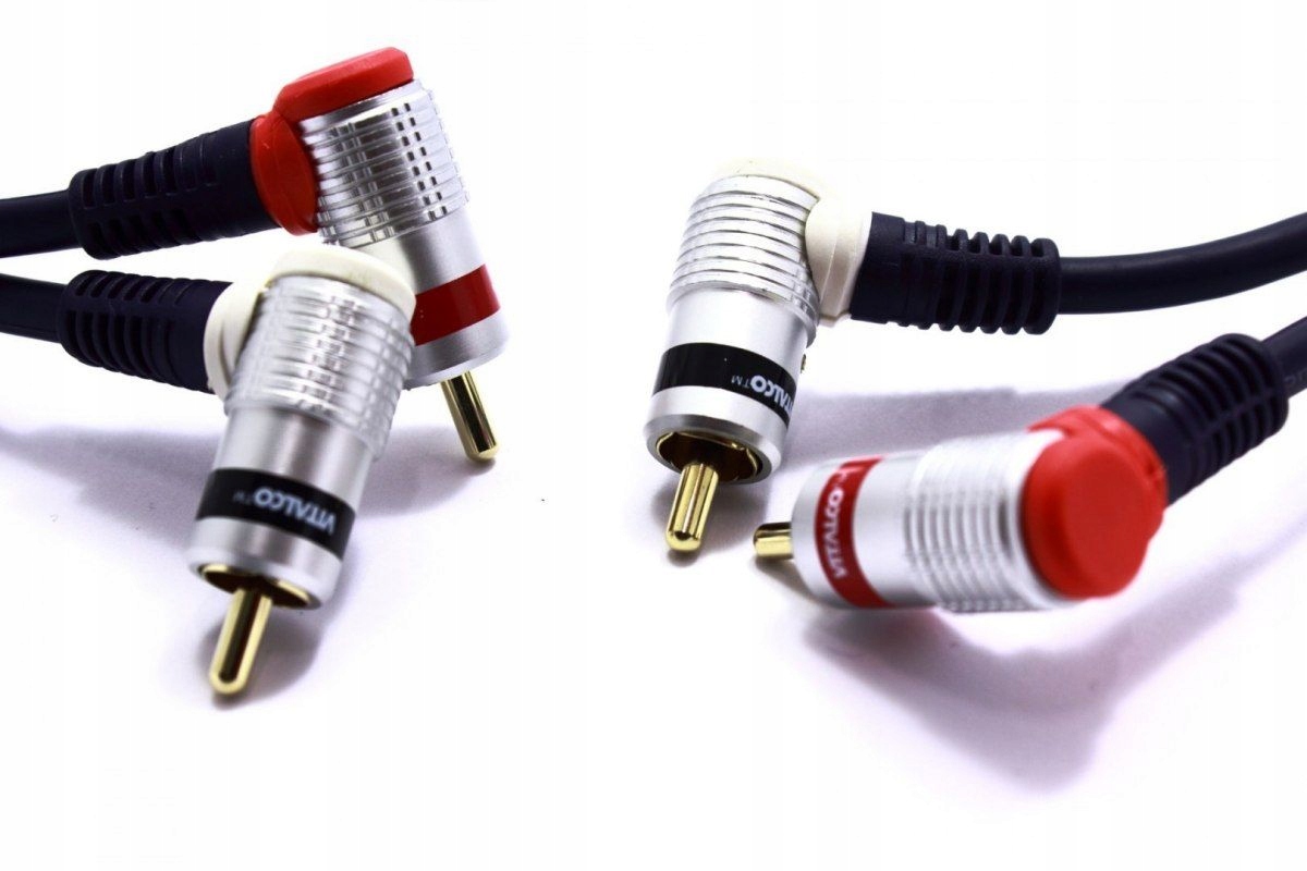 

Kabel Rca Kątowy 2X Rca Chinch Vitalco 3M