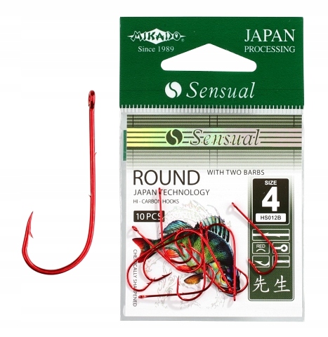 

Haczyki Sensual Round do troka roz.6 10szt Red
