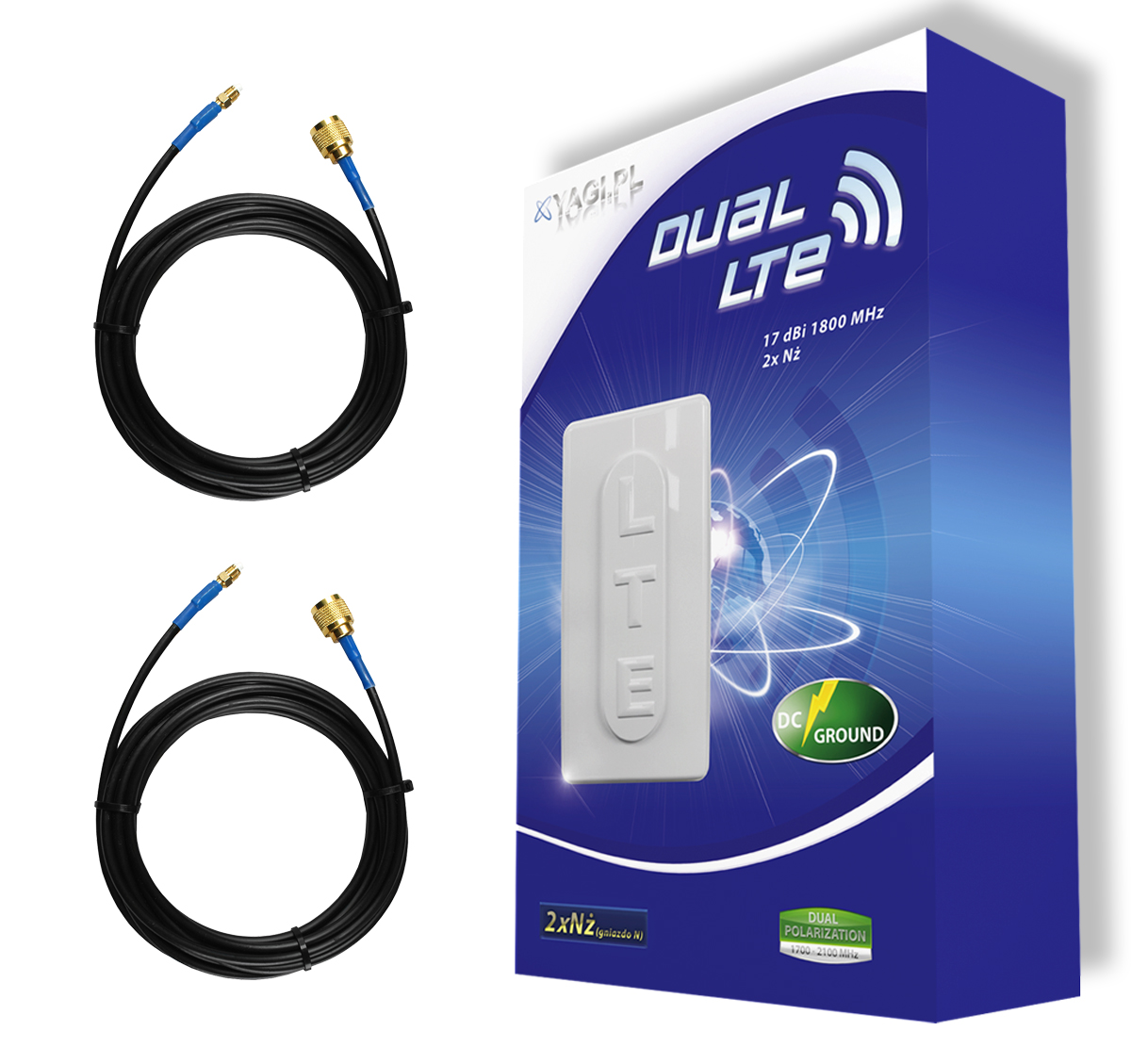 Фото - Антена для роутера Dual Najmocniejsza Antena Lte  34dBi Modem Gsm 10m 