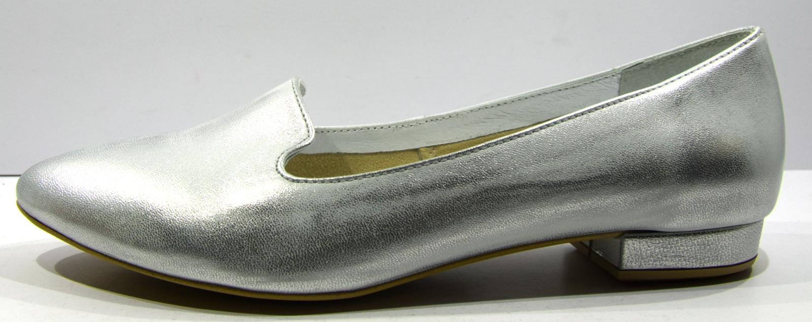 Dámské Módní Baleríny, Ploché, Stříbrné, Velikost 970 37