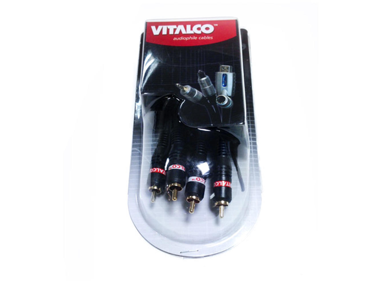 

Kabel 2x Rca do gramofonu z masą 0,5m Vitalco