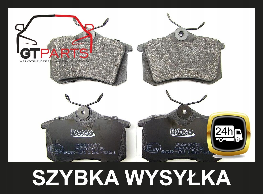 Tarcze x2 + klocki BERLINGO XSARA 307 PARTNER TYŁ Producent części GT-Parts