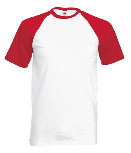 

Koszulka T-shirt Baseball White/Red XXL