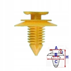 Spinka wewnętrzna tapicerki Alfa Romeo 33 Fiat Uno
