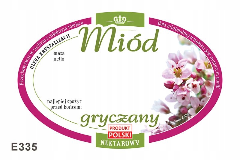 

Etykiety na Miód Gryczany (100szt) wzór E335