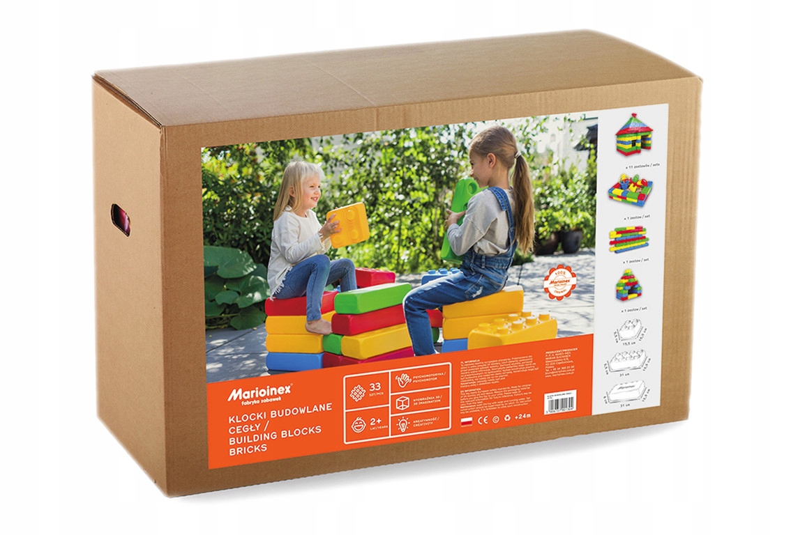 MEGA KLOCKI CEGŁY PRODUKT POLSKI - Marioinex Rodzaj zestaw