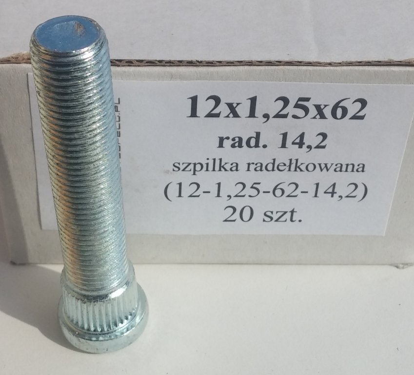 

Szpilka 12x1,25x62 rad.14,2