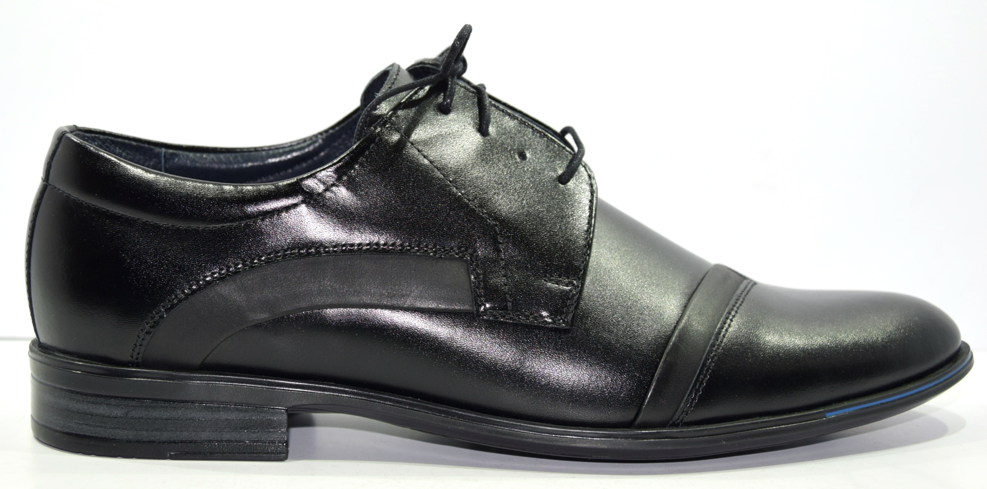 Elegantní Pánské Kožené Polobotky Černé 910 VEL.41