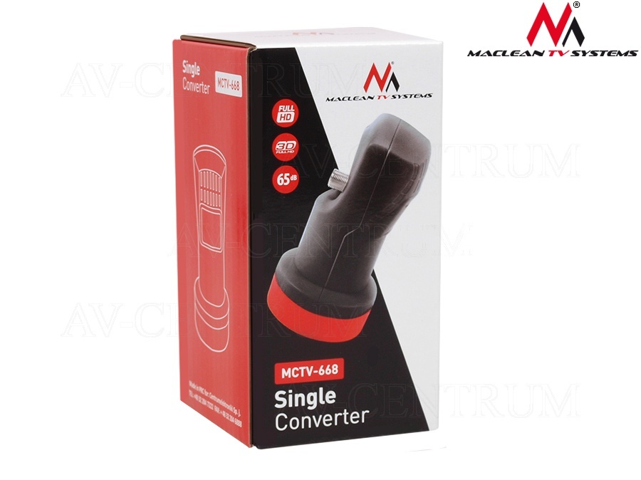 KONWERTER SINGLE 0.1dB FullHD 3D 65dB BYDGOSZCZ Model MCTV-668