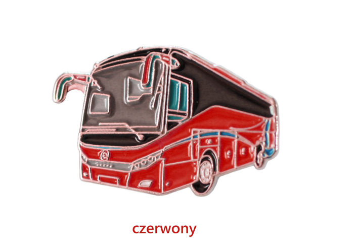 Czerwony AUTOBUS dla KIEROWCY Pin Przypinka Pins Waga produktu z opakowaniem jednostkowym 0.1 kg