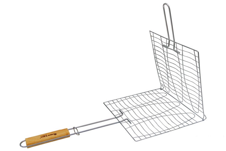 ТРОЙНОЙ хромированная РЕШЕТКА ДЛЯ ПРИГОТОВЛЕНИЯ РЫБЫ ГРИЛЬ