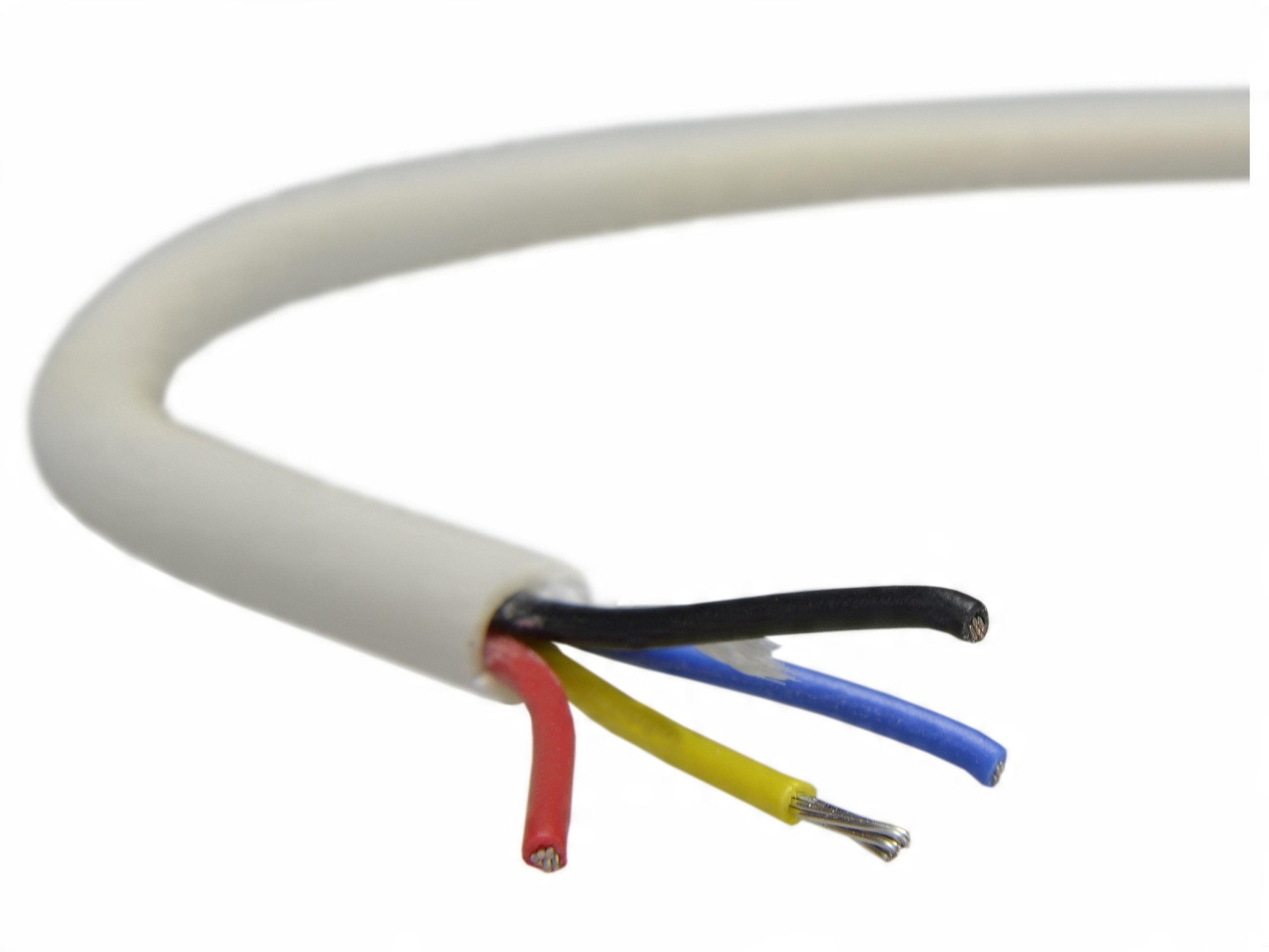 

Kabel przewód alarmowy linka biały Scyy 4x0,22mm