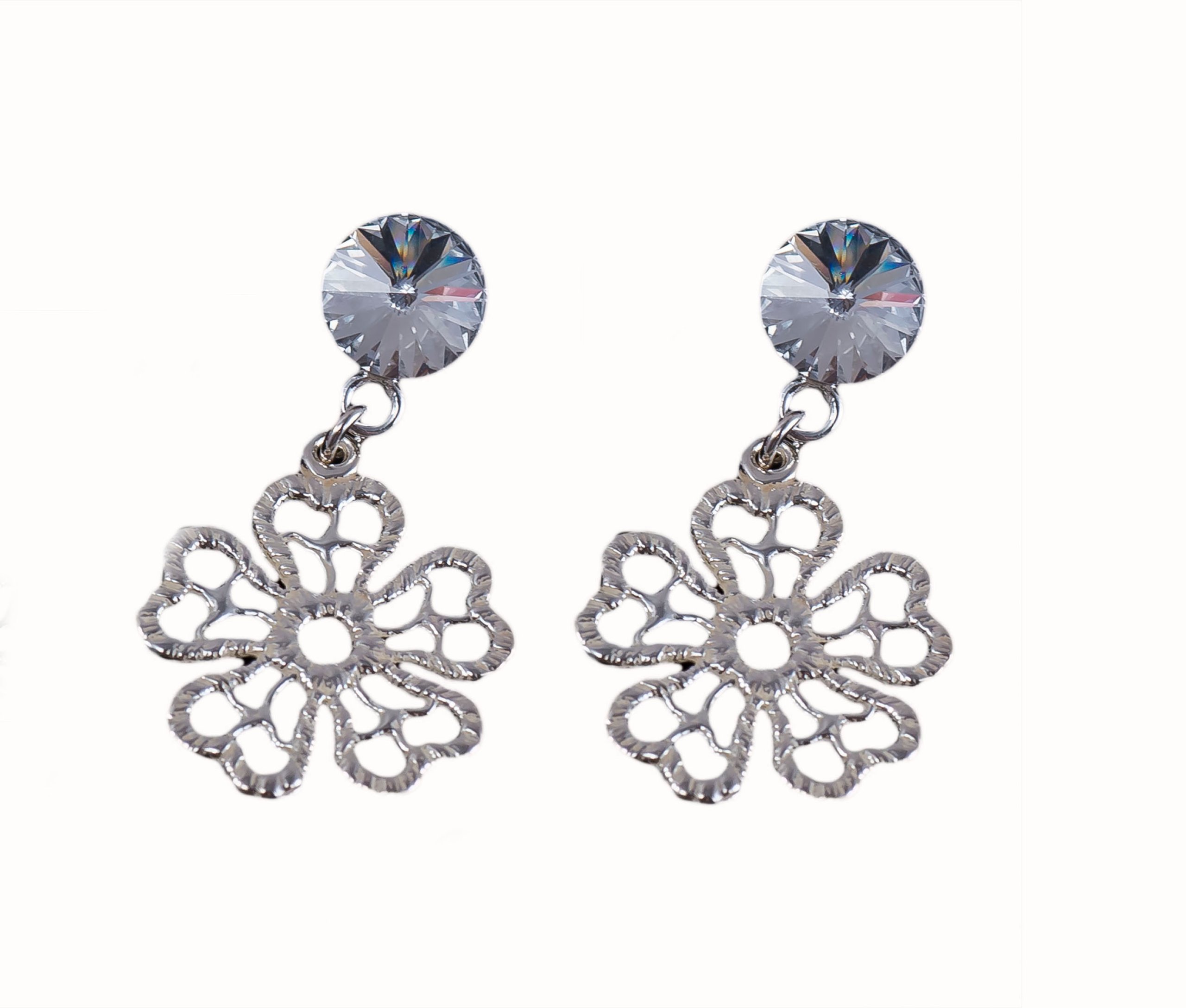 

Swarovski Kolczyki Kwiat Ażurowy dla Niej 2WZORY