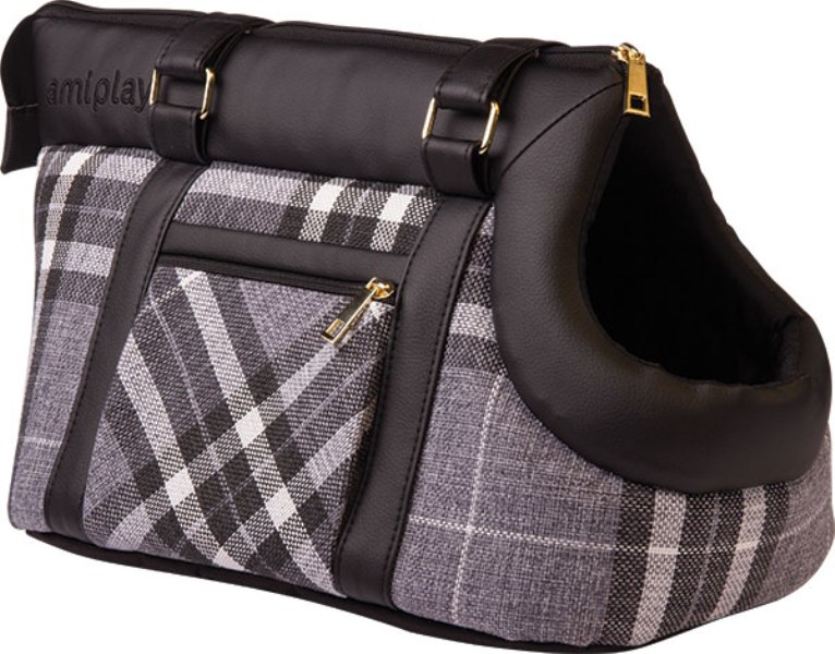 Amiplay Kent Torba transporter torebka dla kota psa L 42x26x30cm czarna