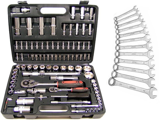 

Zestaw 94el Kluczy Klucze Nasadowe+gratis 6-22mm
