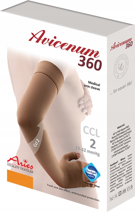 

Rękaw kompresyjny Aries 360 Den z rękawiczką