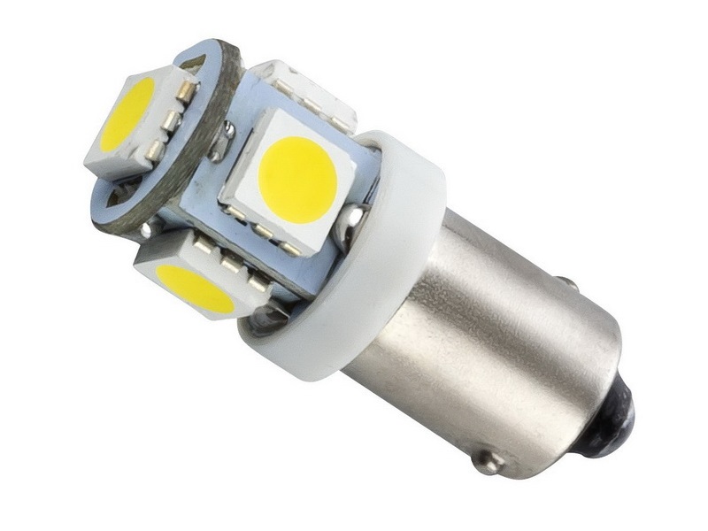 

Żarówka 5 Led 5050 Smd BA9S T4W Biała Żarówki 12V