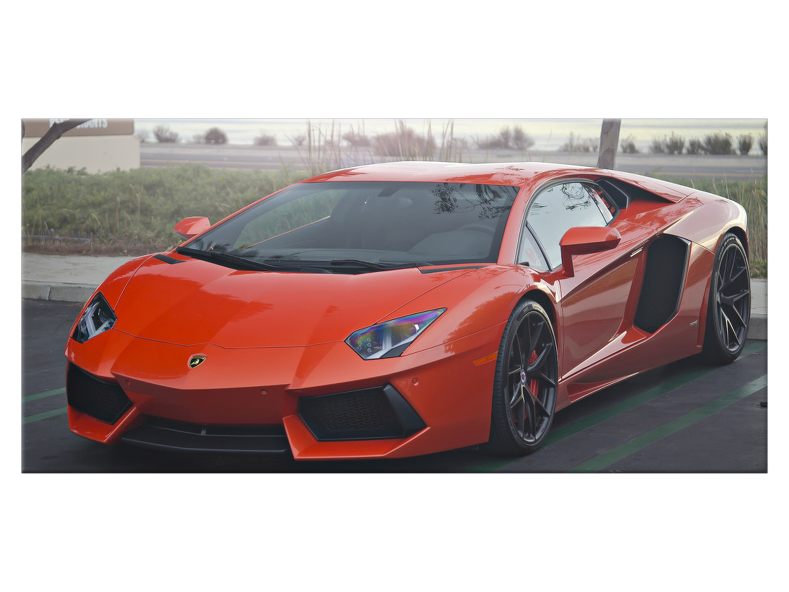 

Obraz Pomarańczowe Lambo Motoryzacja 115x55