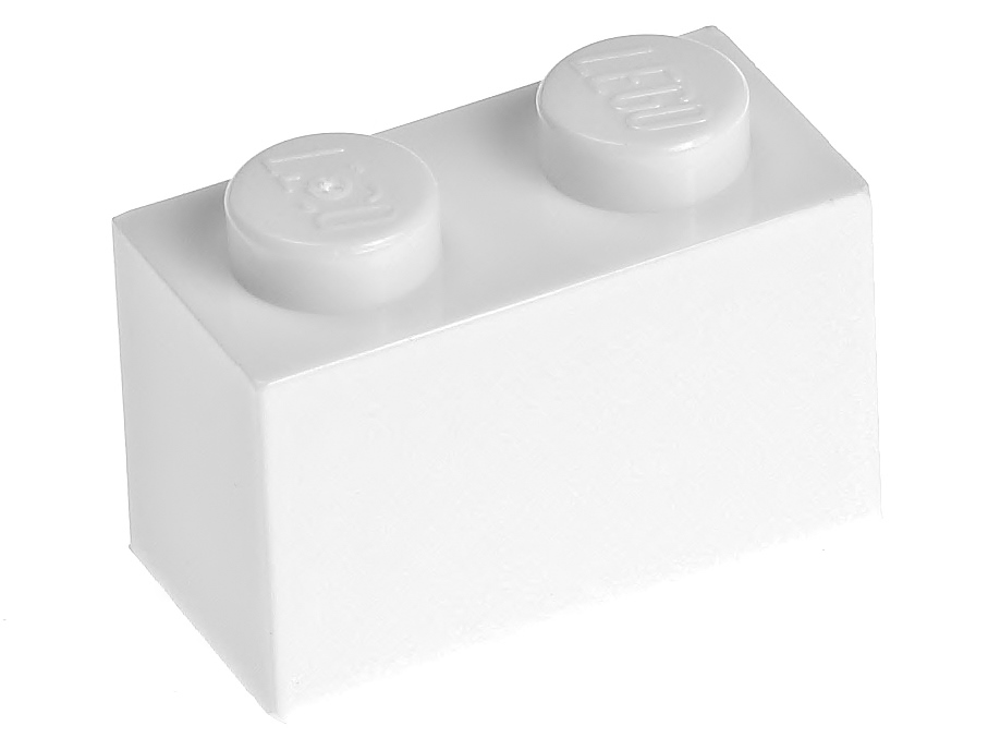 

Lego Klocek zwykły 1x2 3004 biały 2 szt.