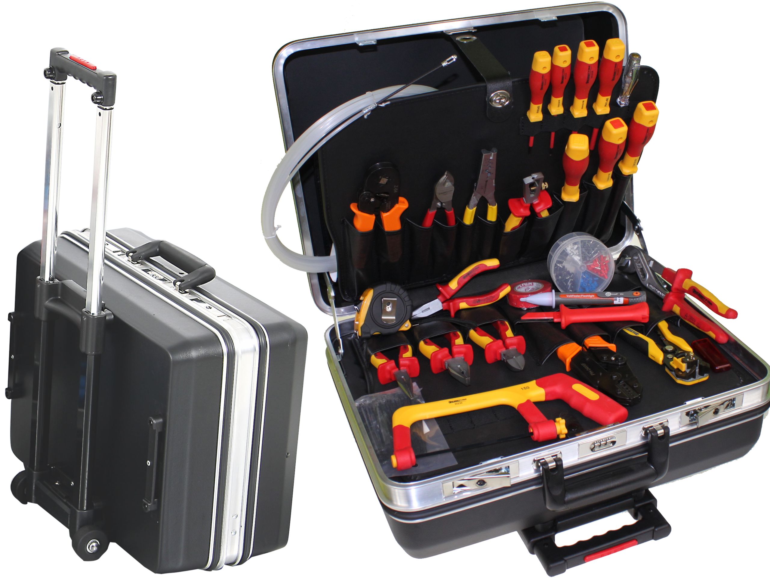 Инструменты набор чемодан для электрика Нео 01-310