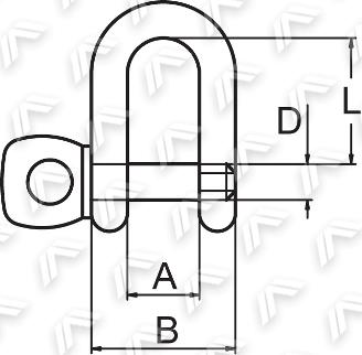 SZEKLA SZEROKA NIERDZEWNA KWASOODPORNA "D" 6mm KUTA - Stal A4 AISI316 EAN (GTIN) 5901001157357