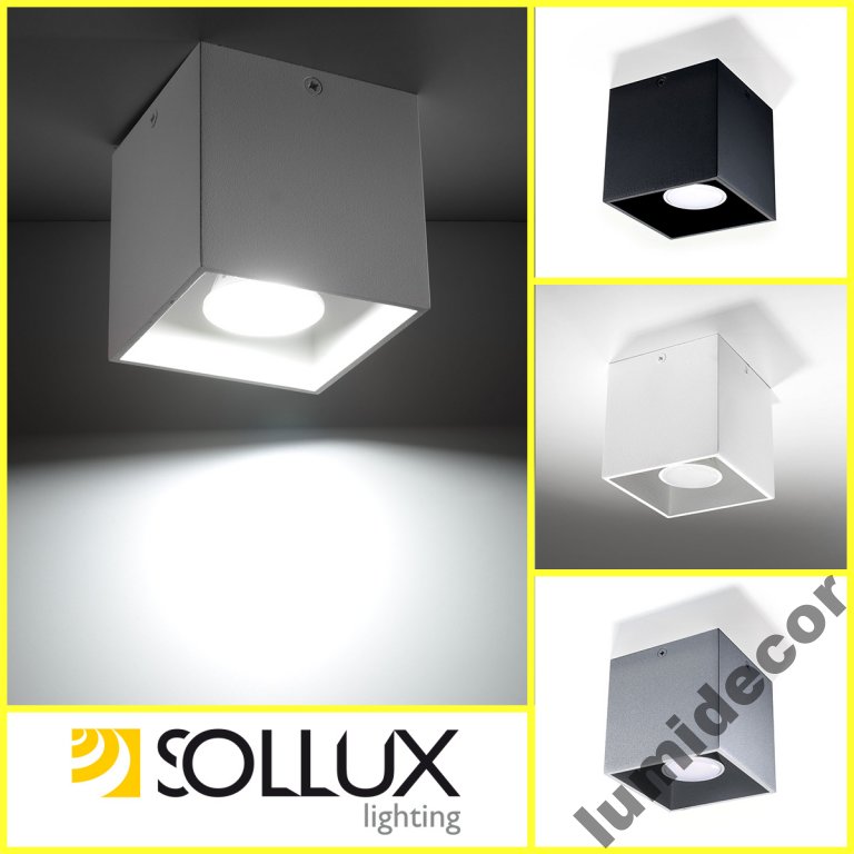 LAMPA SUFITOWA PLAFON QUAD 1 SUFIT 3 KOLORY SOLLUX Marka Sollux