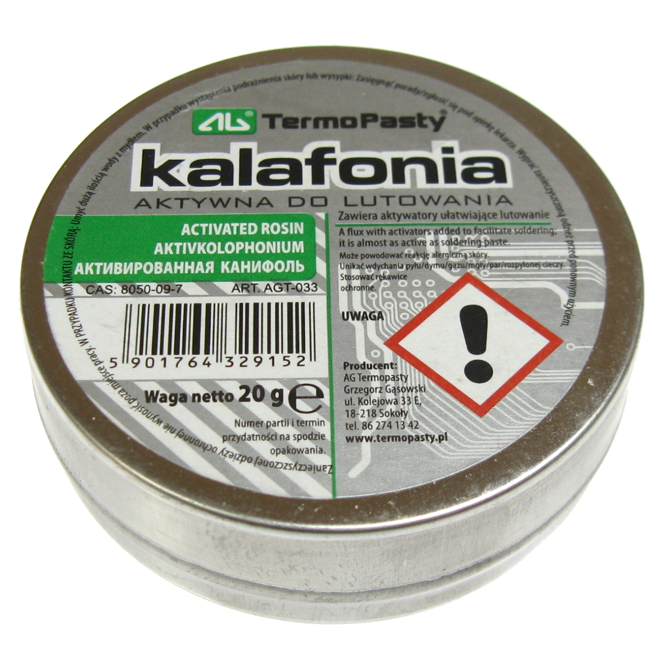 Kalafonia aktywna do lutowania Ag 20g 71813