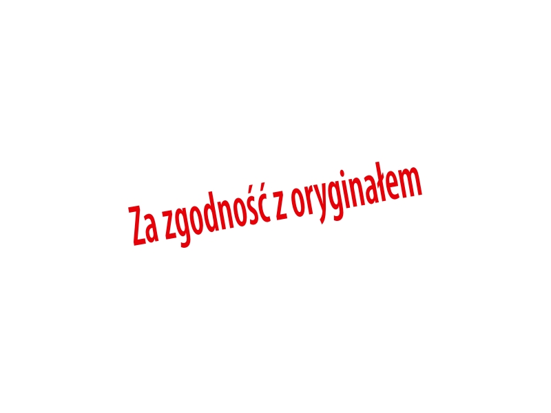 

Pieczątka Za zgodność z oryginałem (1 linijka)