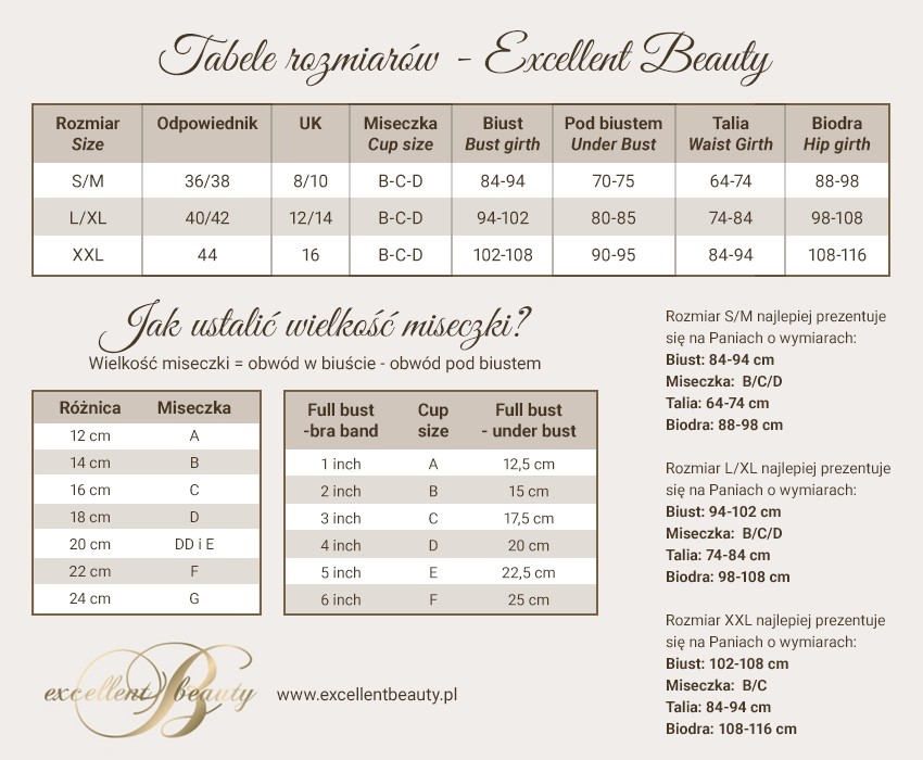 Excellent Beauty Peniuar Szlafrok N-702 S/M Rozmiar S/M