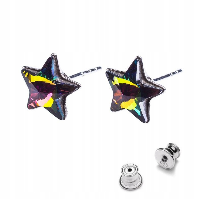 

Srebrne kolczyki z kr. Swarovski Gwiazdki 10mm VM