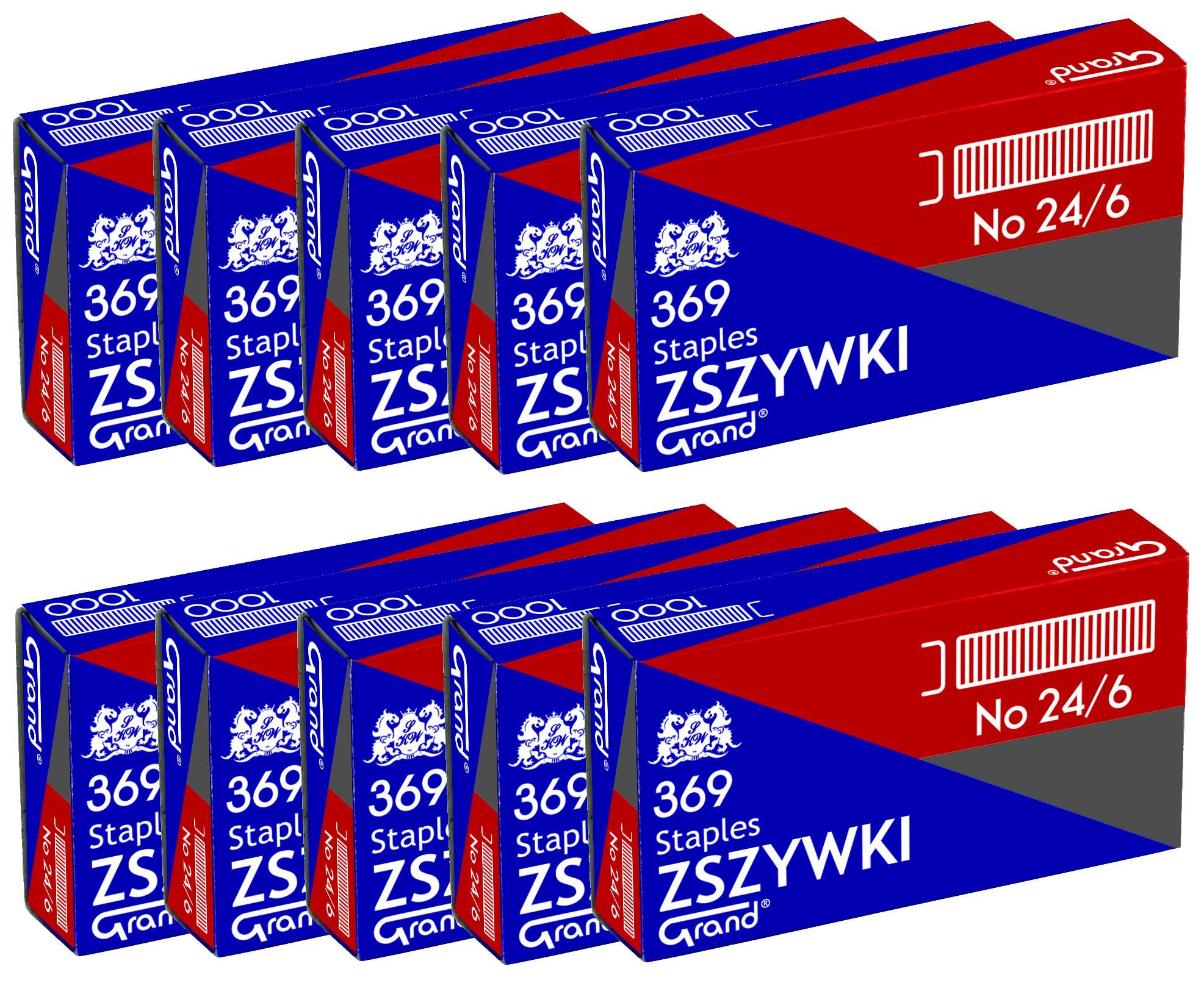 

Zszywki biurowe Grand 369 No 24/6 * 10 x 1000 szt