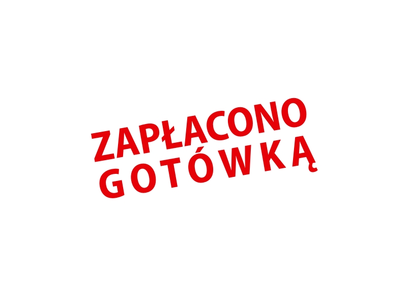 

Pieczątka Zapłacono Gotówką