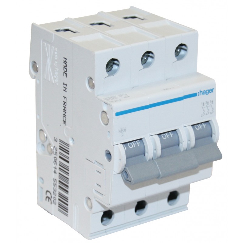 

Wyłącznik nadprądowy Hager C32/3 MC332A 039243