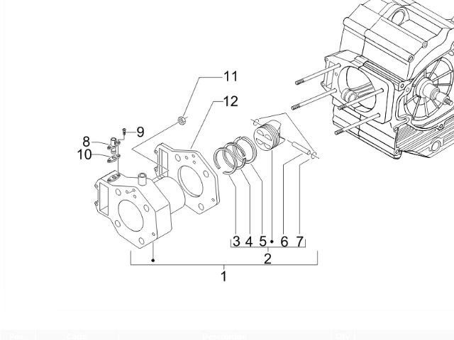 PIERSCIEN PIAGGIO X9 BEVERLY APRILIA ATLANTIC 500 Part number 833452