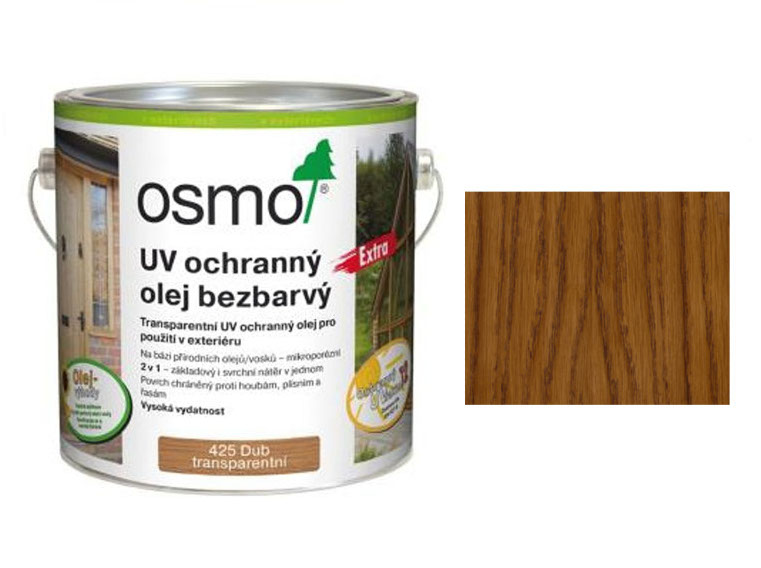 Uv ochranný olej na fasády srubových domů Osmo Dub 425 0,75L