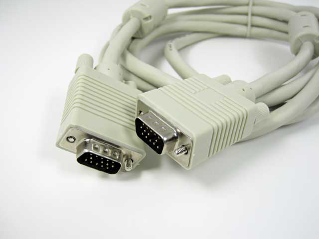 

kabel przewód svga 2,5m vga d-sub 15 pin filtry