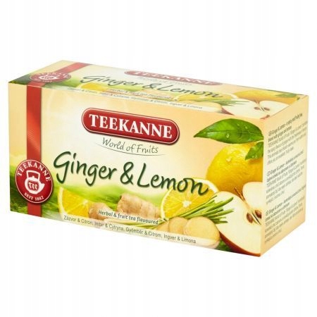 Levně Teekanne Green Tea Čaj Ginger Lemon 20 sáčků (sáčky)