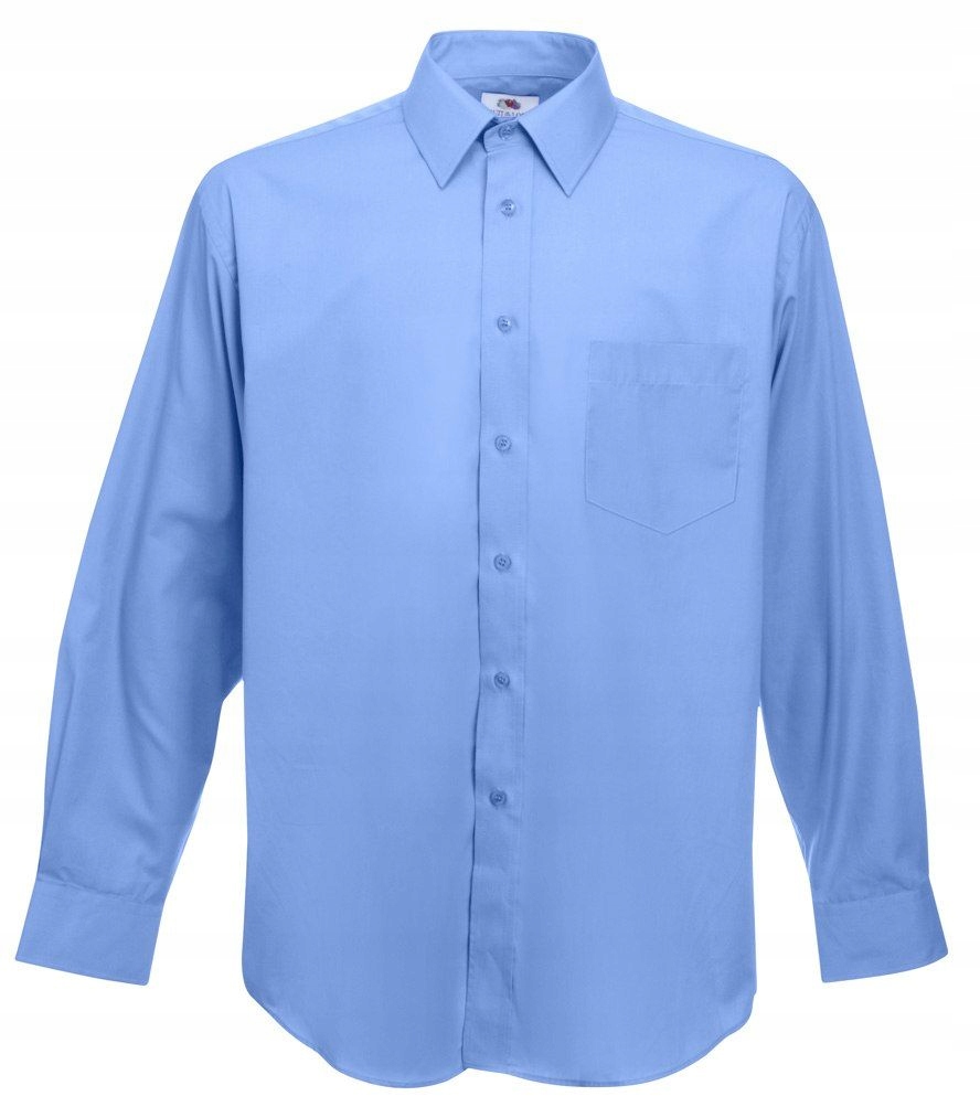 

Men Poplin L/s Shirt Mid Blue XL