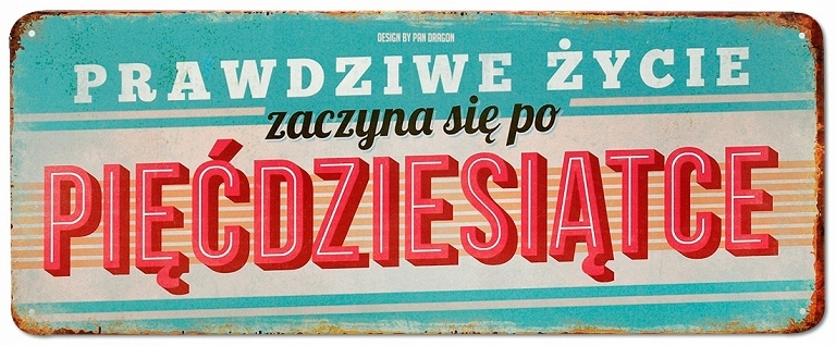 

Tablica vintage metalowa tabliczka plakat napis