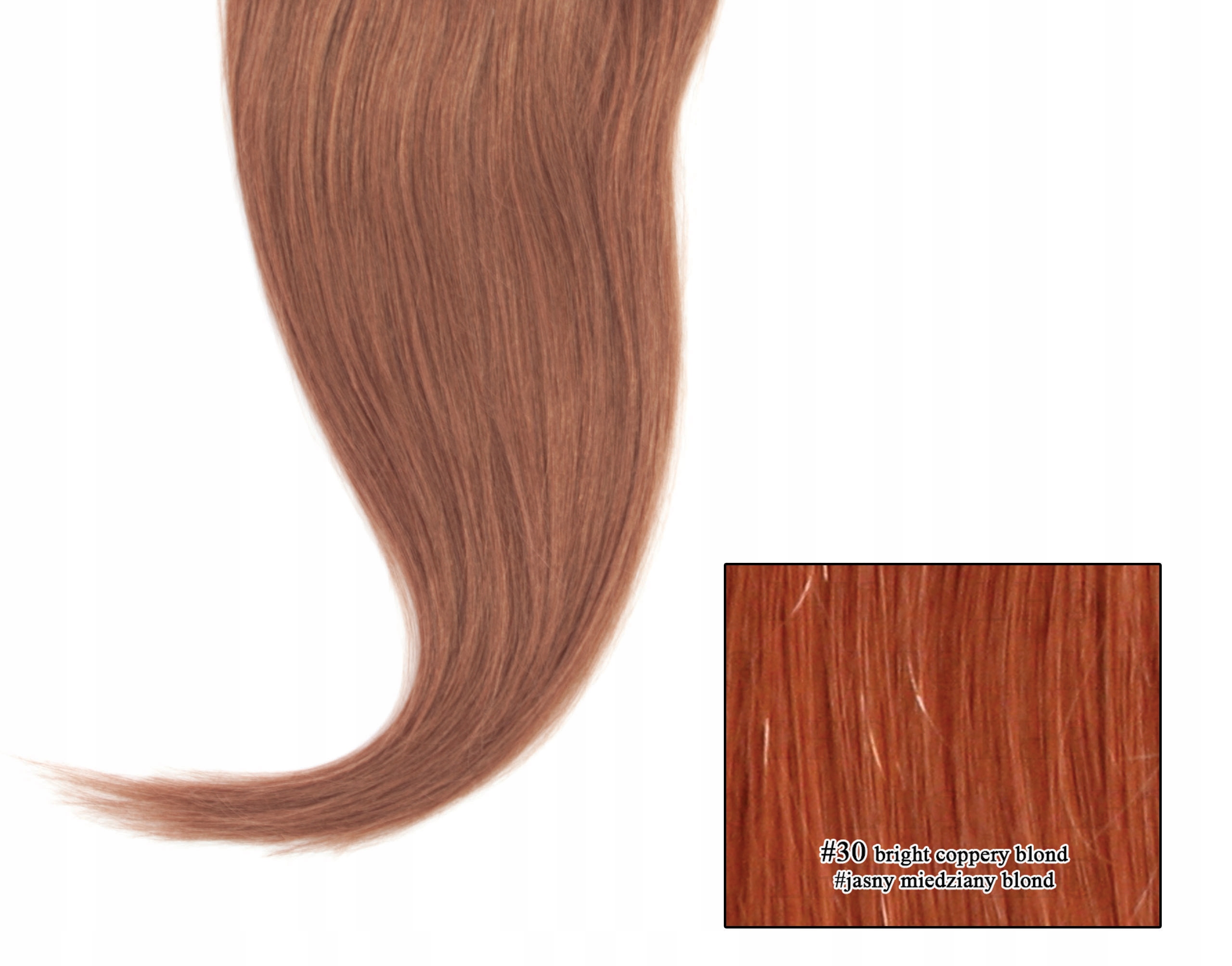 30 – 45 cm exkluzivní 8dílná sada vlasů nat.