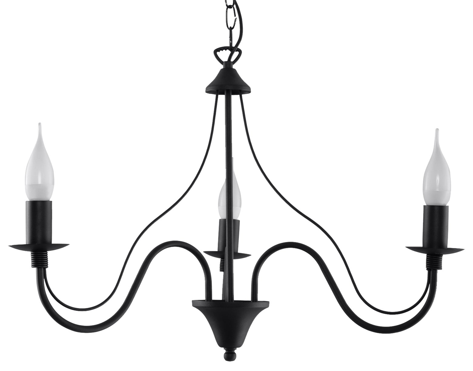 

Lampa wisząca Minerwa 3 Czarny zwis sufit SOLLUX23