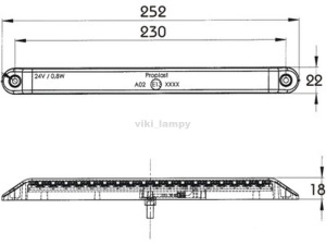 LAMPA PRZECIWMGIELNA LED 24V PROPLAST PRO CAN 25cm Part number 40026422