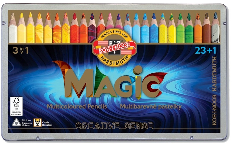 

Kredki Magiczne Ołówkowe Trójkatne 23 Kol 3408/24