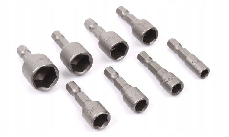 

Nasadki wkrętakowe 1/4" 5-13mm zestaw 8szt.