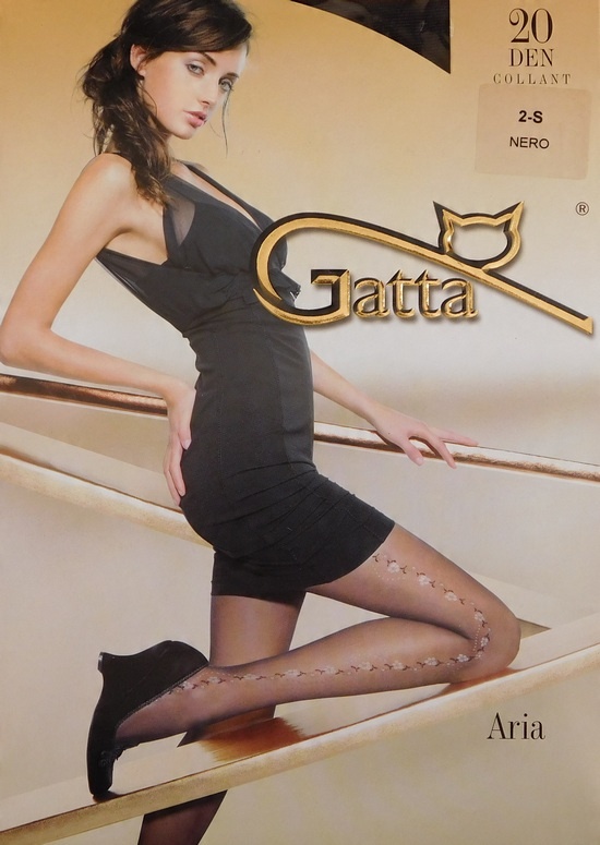 

Gatta Aria 04 rajstopy 20den kwiaty nero roz.2