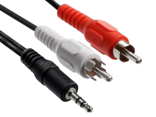 

Kabel przewód mini Jack 3,5mm 2x Rca cinch 1m