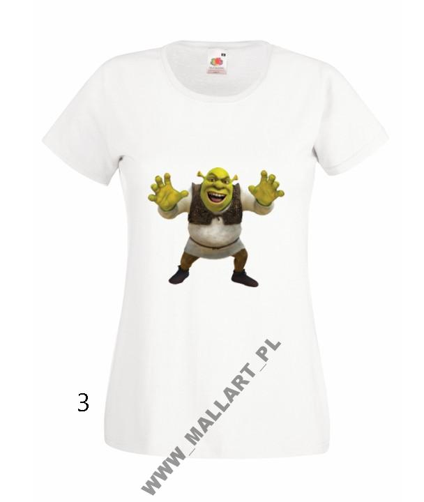 

Damska Koszulka Shrek Fiona Kot W Butach Wzory