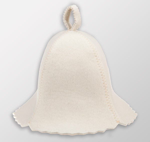 SAUNA GRUBA 4MM CZAPKA FILCOWA BIAŁA OD S DO XXL