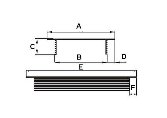 Kratka wentylacyjna aluminiowa 80x480 I - biała Średnica otworu (mm) inna