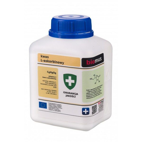 

Kwas L-askorbinowy 99,9% Witamina C 100g Biomus